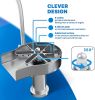 Water Filter Faucet with Glass Rinser for Kitchen Sink, 2-in-1 Stainless Steel Sink Water Filter Faucet and Automatic Cup Washer for Sink with 360-Deg